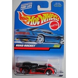 HOT WHEELS BLACK/RED ROAD ROCKET #1099 SILVER WIRE WHEELS