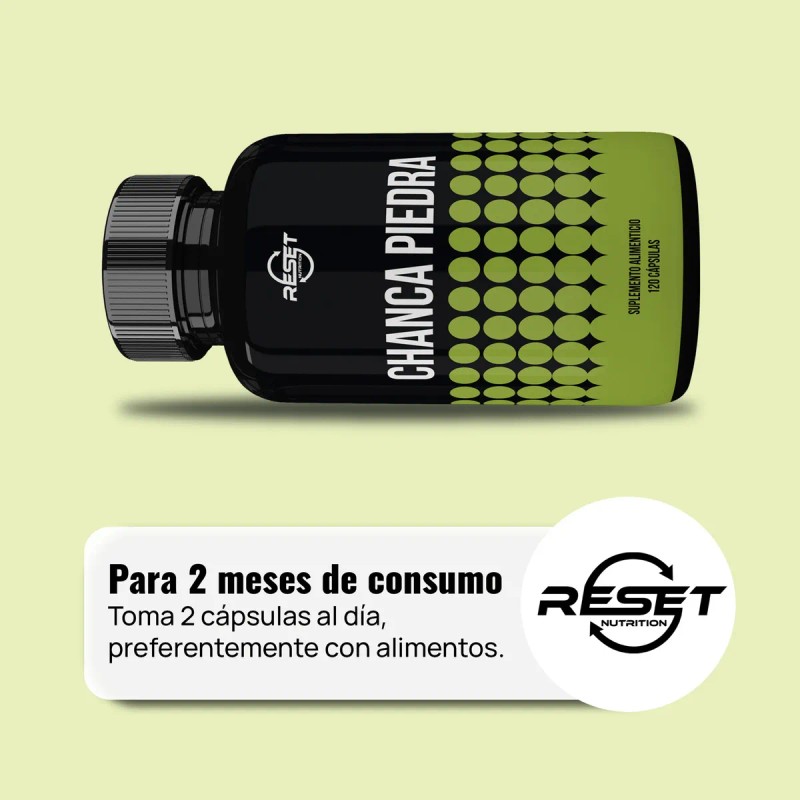 Reset Nutrition Chanca Piedra 1200mg Salud Renal 120 Cáps Sabor