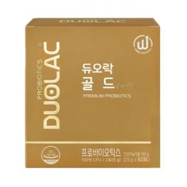 Duolac Dietary Supplement Probiotic Probiotics Gold Pack Sticks 60 1 Pack for daily wellness routines, capsules tablets powder or Korean Import, Duolac and