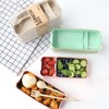 STR-Eco-Friendly Compact Bento Lunch Box Set with Spoon, 3-in-1 Compartment