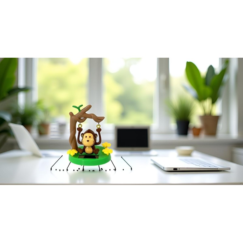 Solar Powered Dancing Monkey, Solar Monkey Swinging Animated Bobble Dancer