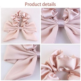 Bow Ribbon Hair Large Bowknot Satin Ponytail Headband for Women Pink Ribbon Hair Tie Hair Accessories for Women