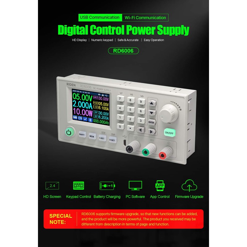 RD RD6006W Communication Version 60V 6A Multimeter DC DC Voltage