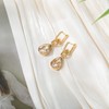 Gold Hoop Earrings Crystal Earrings for Women - 18K Gold-Plated