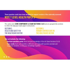 NCFE T Level Health Revision Question Cards for Core A Exam Sections C & D: for 2025 and 2026 exams (tutor2u T Level Health)