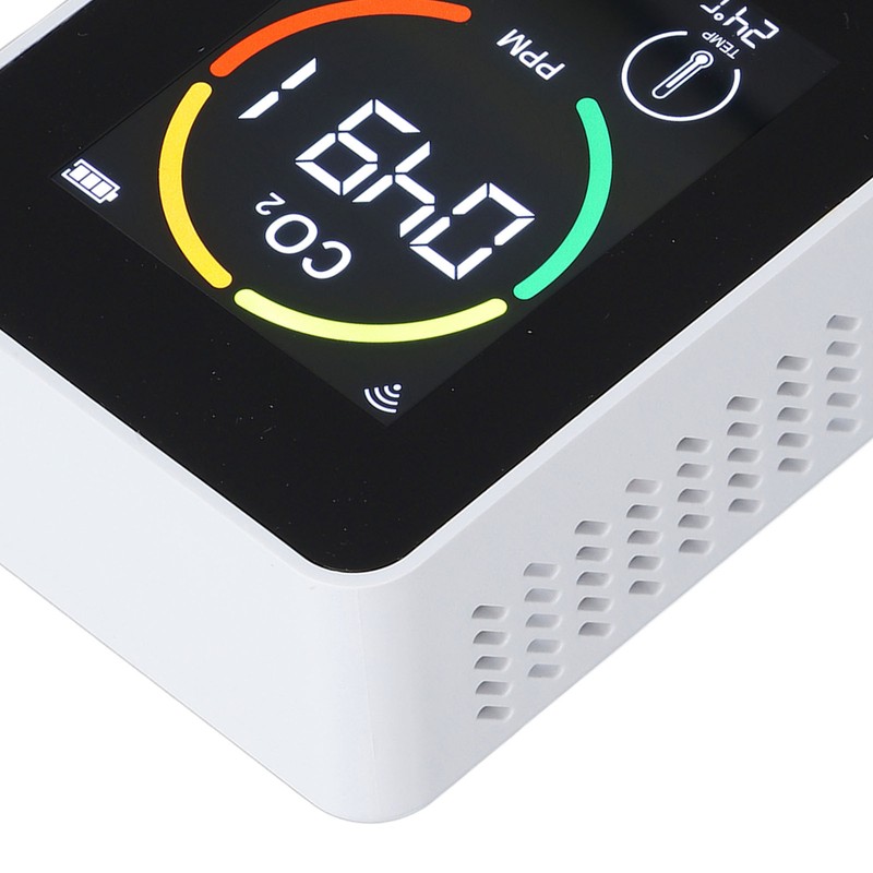 CO2 Detector Portable Battery Operated Temperature Humidity Meter Air Quality