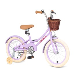 ACEGER Girls Bike with Basket, Kids Bicycle for 3-13 Years, Included Coaster Brake & Caliper Brake, 14 16 18 Inch with Training Wheels, 20 Inch with Kickstand but no Training Wheels