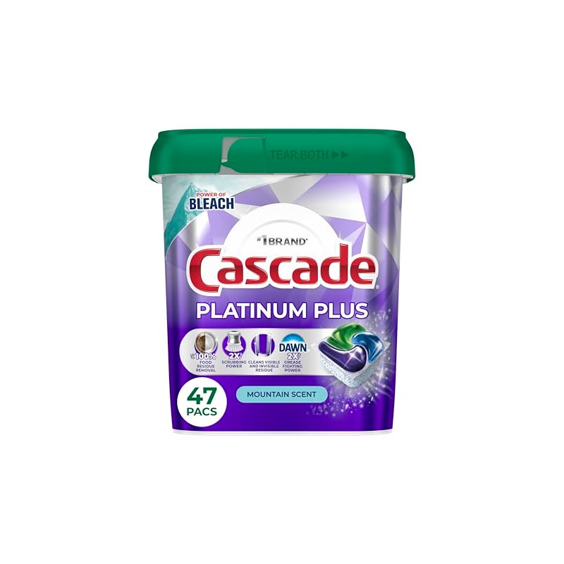 Cascade Platinum Plus Dishwasher Pods, Dishwasher Detergent, Dish Detergent Soap,