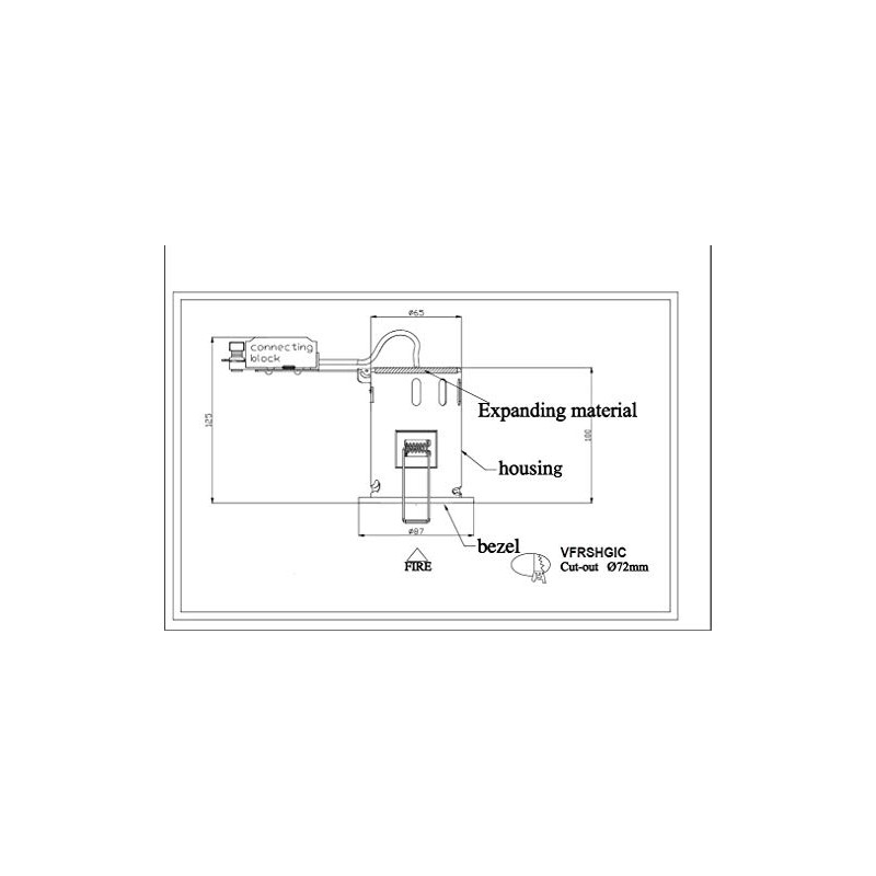 Knightsbridge IP65 230V GU10 IC Fire Rated Shower Light-Brass, Metal
