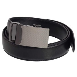 Ledershop24 Gift Set – Automatic Leather Belt Men & Women Belt Genuine Leather – Leather Belt with Automatic Clasp Width 35 mm Black, black