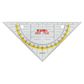 KUM AZ208.19.16-T Geometry Triangle 16 cm Filable Transparent Pack of 5 School Material Set Square