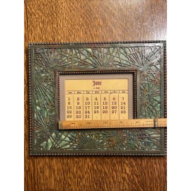 TIFFANY STUDIOS FRAME #939 Perpetual Calendar Inserts: Beige or Green 5”x 3 3/4”