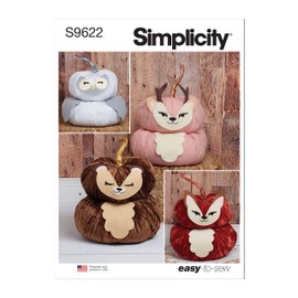 Simplicity SS9622OS Stuffed Craft Pumpkin Animals OS (One Size Only)