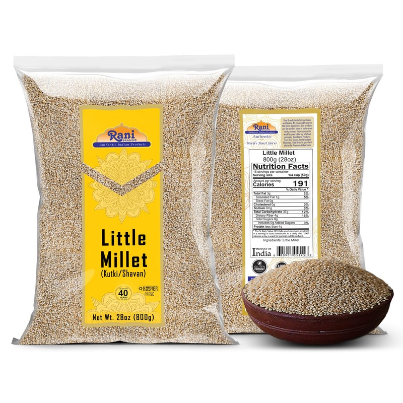 Rani Little Millet (Panicum Sumatrense) Whole Ancient Grain Seeds 28oz