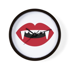 CafePress Vampire Teeth 10" Wall Clock for Livingroom, Kitchen, or Office
