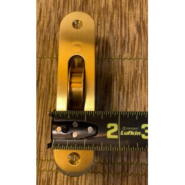 Unbranded Sash Pulley Blaine Window Hardware Brass  Satin 1 1/4" x 5 37/64"  00571-B-004