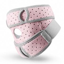 SEVEN MINE Codera para Codo de Tenista y Tendinitis SM-EB-02 Doble Correa Ajustable, Silicona y Material Transpirable (Rosa)
