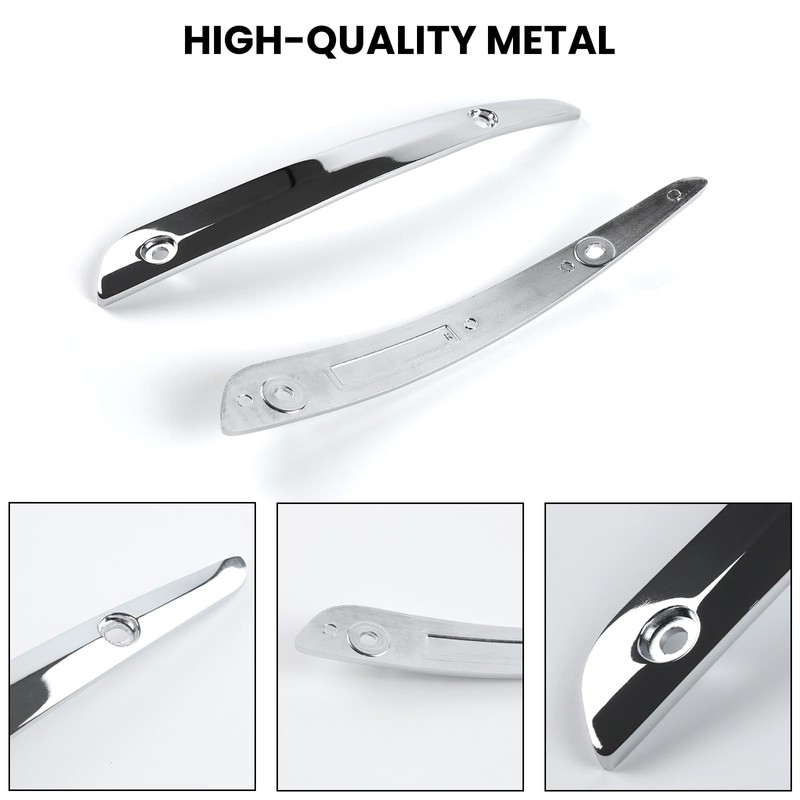 Front Windshield Side Trim for Road Glide, Split Chrome Windscreen