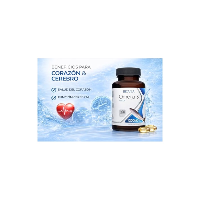 BIOVEA ACEITE DE PESCADO OMEGA-3 1200mg 100 Cápsulas