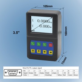Mini 3.5 Inch LCD Digital Readout DRO 1/2 3 Axis DRO Display for Lathe Mill Milling Machine