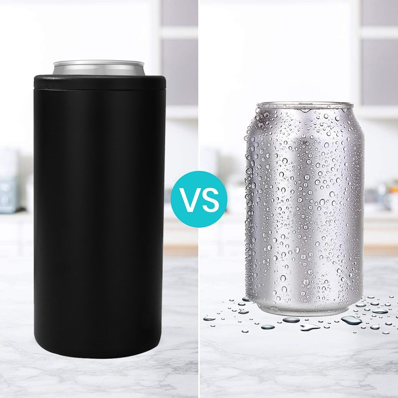 4 in 1 Insulated Can Cooler Double Walled Stainless Steel