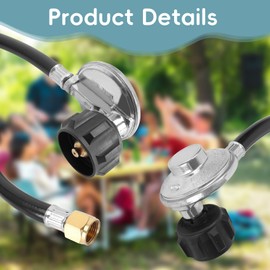 SafBbcue for Weber Propane Regulator Hose and Regulator kit for Weber Genesis 300 Summit 400 600 Series 7627 Propane Hose Grill Part for Genesis and Summit Series Gas Grills Silver Gold Platinum