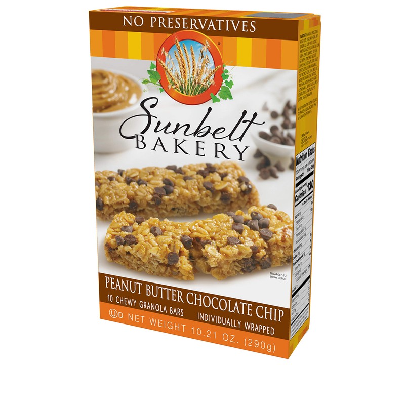 Sunbelt Bakery Peanut Butter Chocolate Chip Chewy Granola Bars, 20