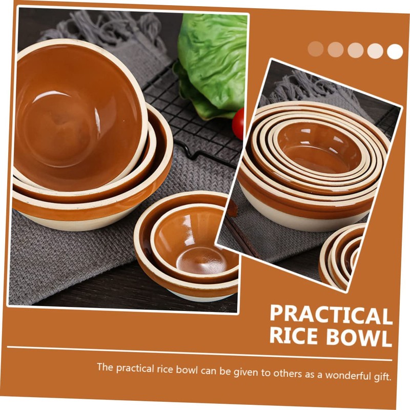 iplusmile 2Pcs Ceramic Steaming Bowls Practical Kitchen Tableware for Soup