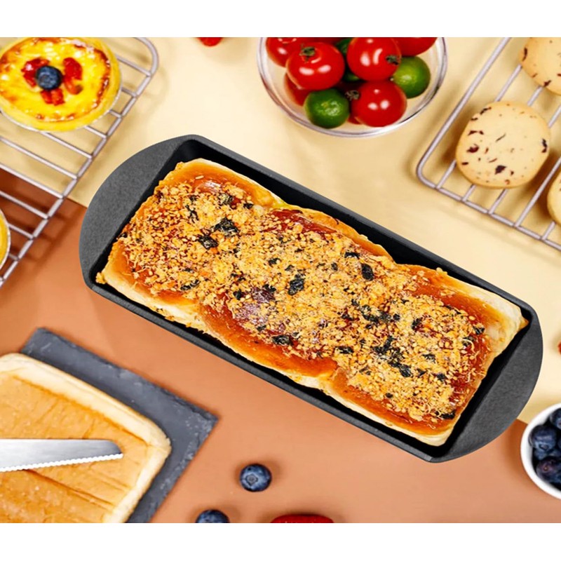 JINYEZI Cast Iron Bread Loaf Pan with Lid - 10x4.7