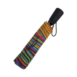 totes Basic auto open umbrella ~ 42" Coverage ~ Stripe Hue