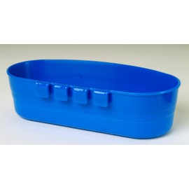 Pet Lodge Plastic Cage Cup (Blue) Durable, Mountable Feeding & Watering Bowl for Small Animals & Poultry (1 Quart) (Item No. ACU4BLUE)
