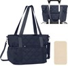 FCQQYWZ Quilted Diaper Bag Tote for Baby Bags with Changing