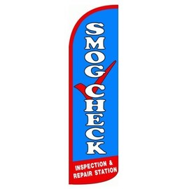 SMOG CHECK INSPECTION & REPAIR STATION X-Large"WINDLESS" Swooper Flag