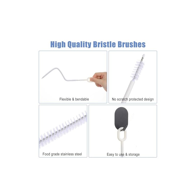 Cleaning Brush Straw, Pack of 4, Long Straw Brush 26