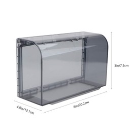 Housoutil Outdoor Waterproof Outlet Plug Cover : 2- Gang Flip Weatherproof Cover Outlet Cover Adhesive Type Receptacle Protector - Wall Switch Socket Face Plate Panel Box for Bathroom