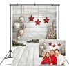 Dudaacvt 5X7ft Christmas Backdrop Xmas Tree Christmas Balls Vinyl Photography