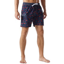 unitop Swimming Trunks Bathing Suit Men 7 Inch Crab Swim Trunks Blue-255 30