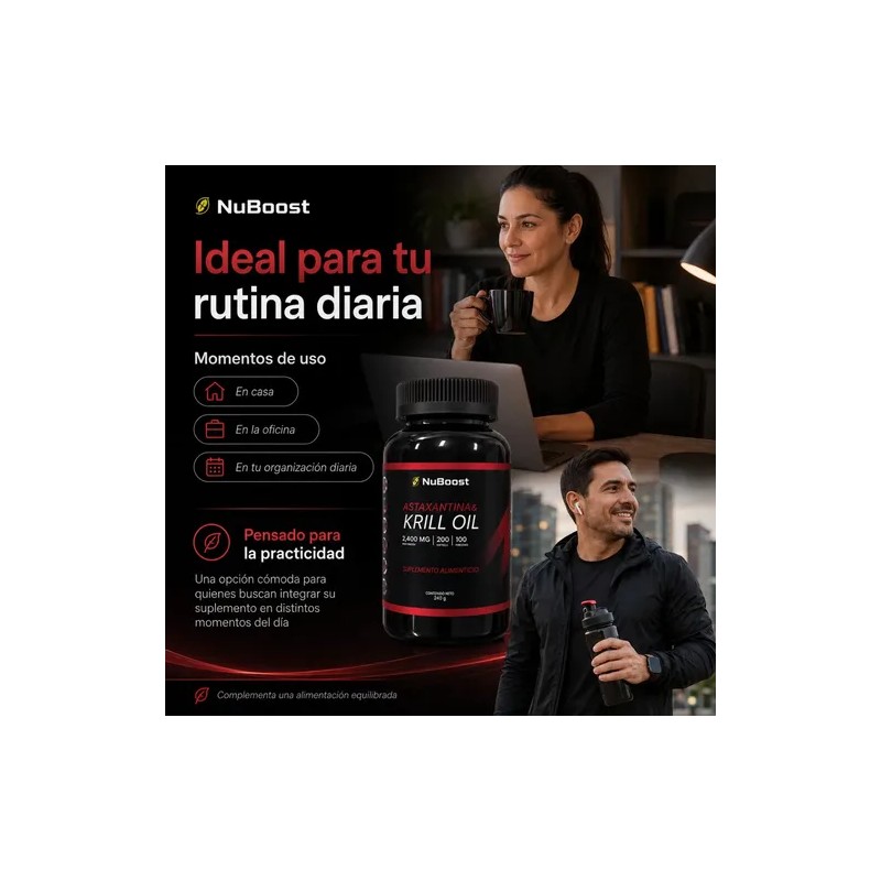 Astaxantina Cápsulas Con Krill Oil 2400 Mg 200 Piezas