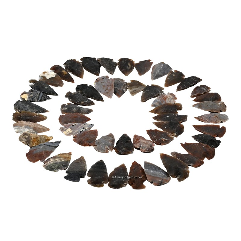 Amazing Gemstone-50 puntas de flecha de jaspe elegante, cristal natural