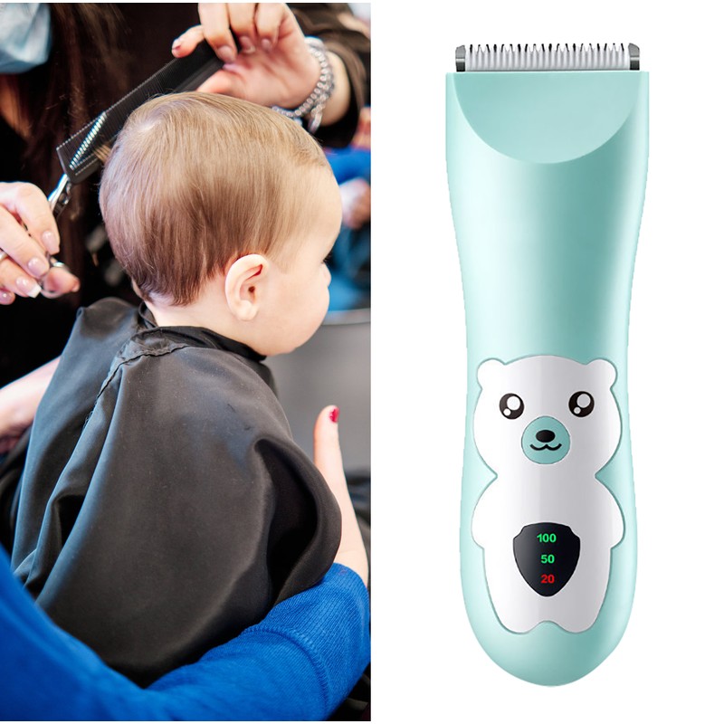 Ultra Quiet Baby Hair Clipper Precise Trimming Cordless Rechargeable Cartoon
