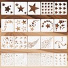 20 Pcs Star Stencils for Painting, Reusable DIY Star Drawing