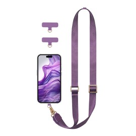 EKAX Double Hook Lanyard, Smartphone Strap, Neck Strap, Includes Strap Holder, Lost and Fall Prevention, Width 0.8 inches (2 cm), Shoulder Neck Relax, Adjustable Length, Tag Patch, No Charging Effect,