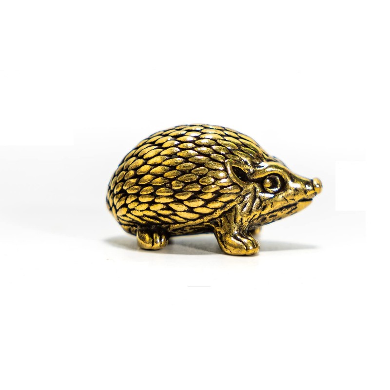 DMtse Brass Mini Adorable Animal Hedgehog Decor Statue Figurines for