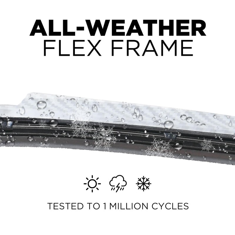 Clix Wipers - 18" White Carbon Fiber Automotive Replacement Wiper