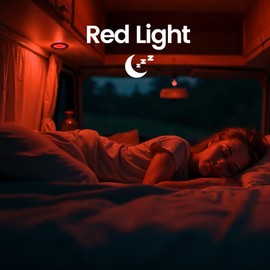 camperxlite 3" LED 12V Puck Lights Interior Bi-Color 12 Volt Red LED Puck Light Full Aluminum RV Dimmable Light Boat Trailer Flush Mount Light for Camper, Dinette, 4Pcs (Black, Cool White)