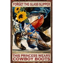 300 Piece Jigsaw Puzzle for Adults and Families - Forget The Glass Slipper This Princess Wears Cowboy Boots Wooden Jigsaw Puzzle - Family Fun & Leisure Beginner Jigsaw Puzzle Toys