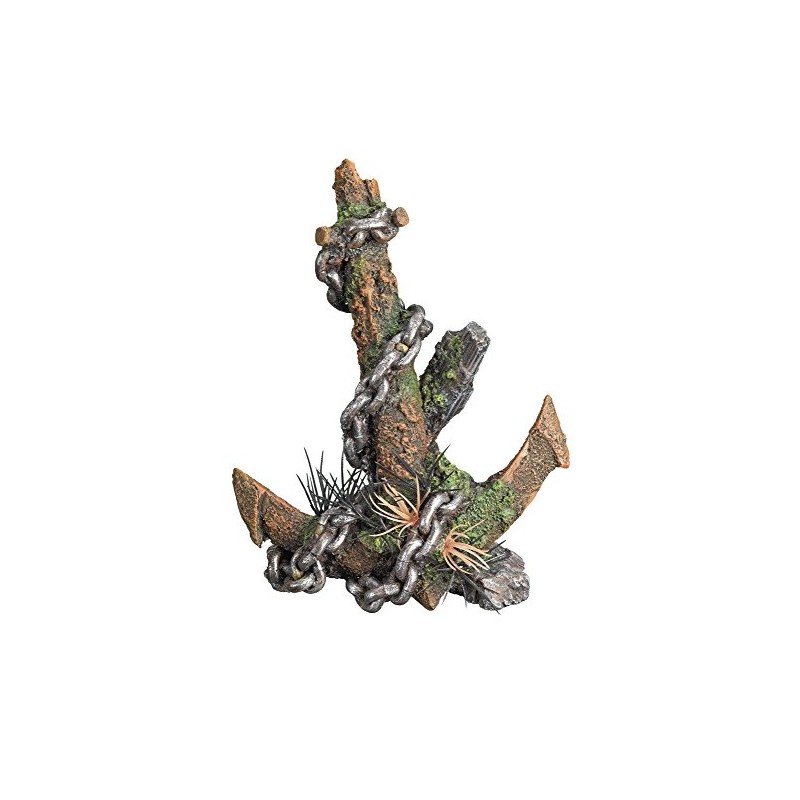 Nobby Aqua Ornaments 28575 Anchor with Plants