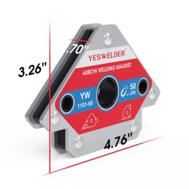 YesWelder Arrow Welding Magnet Set Welder Soldering Angle Holder 25lb/50lb/75lb - 4pcs-50lbs