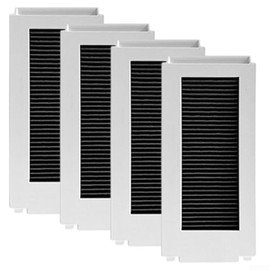 4Pack Replacement HEPA Filters For Ecovacs For Deebot N30 For OMNI Vacuum Cleaner, Vacuum Washable Filters Accessories For N30 PRO For OMNI, Black White