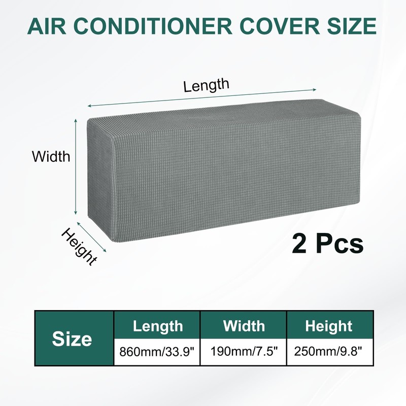 PATIKIL 33.9" Air Conditioner Cover, 2 Pack Indoor AC Cover